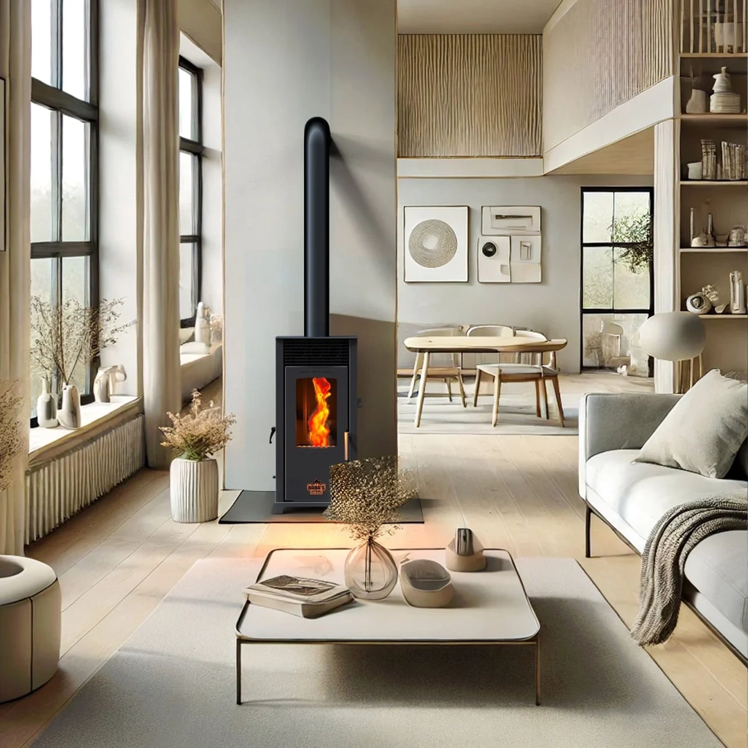Babas Stove Eco 8kw Fan Manuel Odun Ve Pelet Sobası